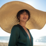 Chapeau de soleil extra-large à bords ondulés style glamour – Image 5