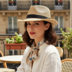 Chapeau de soleil en paille style cowboy – Image 12