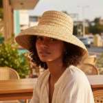 Chapeau de paille tressé style bohème – Image 8