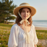 Chapeau de paille bohème en raphia – Image 19