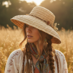 Chapeau de paille tressé style bohème – Image 10