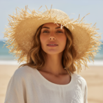 Chapeau de paille bohème à large bord effiloché – Image 8