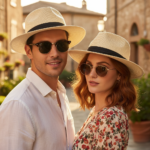 Chapeau panama tressé avec bande noire – Image 5