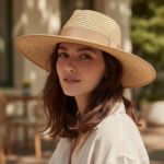Chapeau de paille élégant à large bord – Image 24