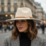 Chapeau fedora femme avec lanière et boucle dorée – Image 7