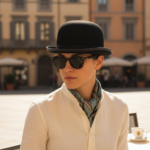 Chapeau melon noir avec ruban satiné – Image 6