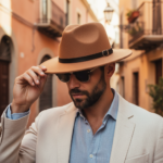 Chapeau fedora à lanière noire