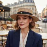 Chapeau canotier paille naturel ruban noir – Image 13
