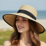 Chapeau de paille élégant à large bord – Image 29