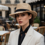 Chapeau de soleil en paille style cowboy – Image 11