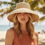 Chapeau de paille tressé style bohème – Image 7