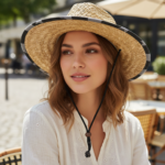 Chapeau de paille à large bord style surf et plage – Image 10