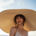 Chapeau de soleil extra-large à bords ondulés style glamour – Image 2