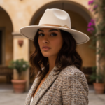Chapeau fedora femme avec lanière et boucle dorée – Image 6