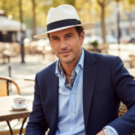 Chapeau panama classique blanc avec ruban noir – Image 6