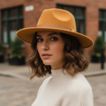 Chapeau fedora à bande ton sur ton