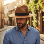 Chapeau fedora avec plume décorative – Image 9