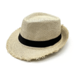 Chapeau de soleil en paille style cowboy