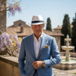 Chapeau panama classique blanc avec ruban noir – Image 5