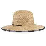 Chapeau de paille à large bord style surf et plage