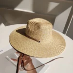 Chapeau de paille élégant à large bord – Image 14