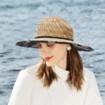 Chapeau de paille à large bord style surf et plage – Image 5