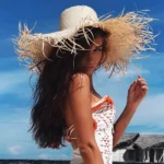 Chapeau de paille bohème à large bord effiloché – Image 10