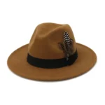 Chapeau fedora avec plume décorative – Image 7