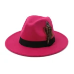 Chapeau fedora avec plume décorative – Image 5