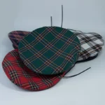 Béret à motif écossais en coton unisexe – Image 10