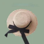 Chapeau de paille bohème en raphia – Image 3