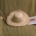Chapeau de paille bohème et décontracté à bord effiloché – Image 6