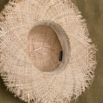 Chapeau de paille bohème et décontracté à bord effiloché – Image 11
