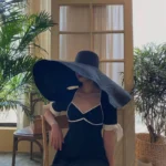 Chapeau de paille glamour XXL à large bord – Image 8