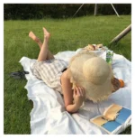 Chapeau de paille bohème et décontracté à bord effiloché – Image 7