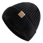 Bonnet côtelé doublé polaire chaleur et style pour l’hiver – Image 11