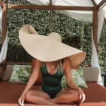 Chapeau de paille glamour XXL à large bord – Image 21