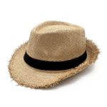 Chapeau de soleil en paille style cowboy – Image 5