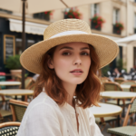 Chapeau canotier en paille tressée et ruban raffiné – Image 8