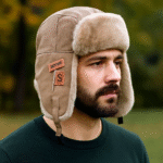 Chapka Ushanka grise en fausse fourrure – Image 2