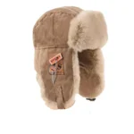 Chapka Ushanka grise en fausse fourrure
