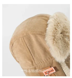 Chapka Ushanka grise en fausse fourrure – Image 5