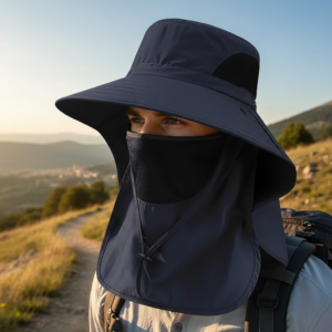 Chapeau anti-UV avec protection visage et nuque