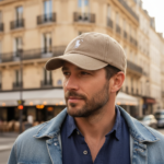 Casquette beige en coton unisexe Grim Reaper