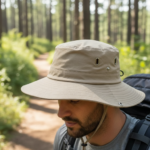Chapeau de randonnée anti-UV large bord avec cordon – Image 5