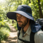 Chapeau anti-UV large bord avec protection nuque – Image 7