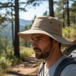 Chapeau de randonnée anti-UV large bord avec cordon – Image 6