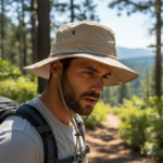 Chapeau de randonnée anti-UV large bord avec cordon – Image 4