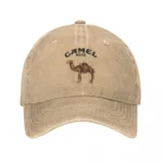Casquette camel en coton – style vintage unisexe – Image 2