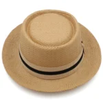Chapeau de paille élégant style canotier – Image 2